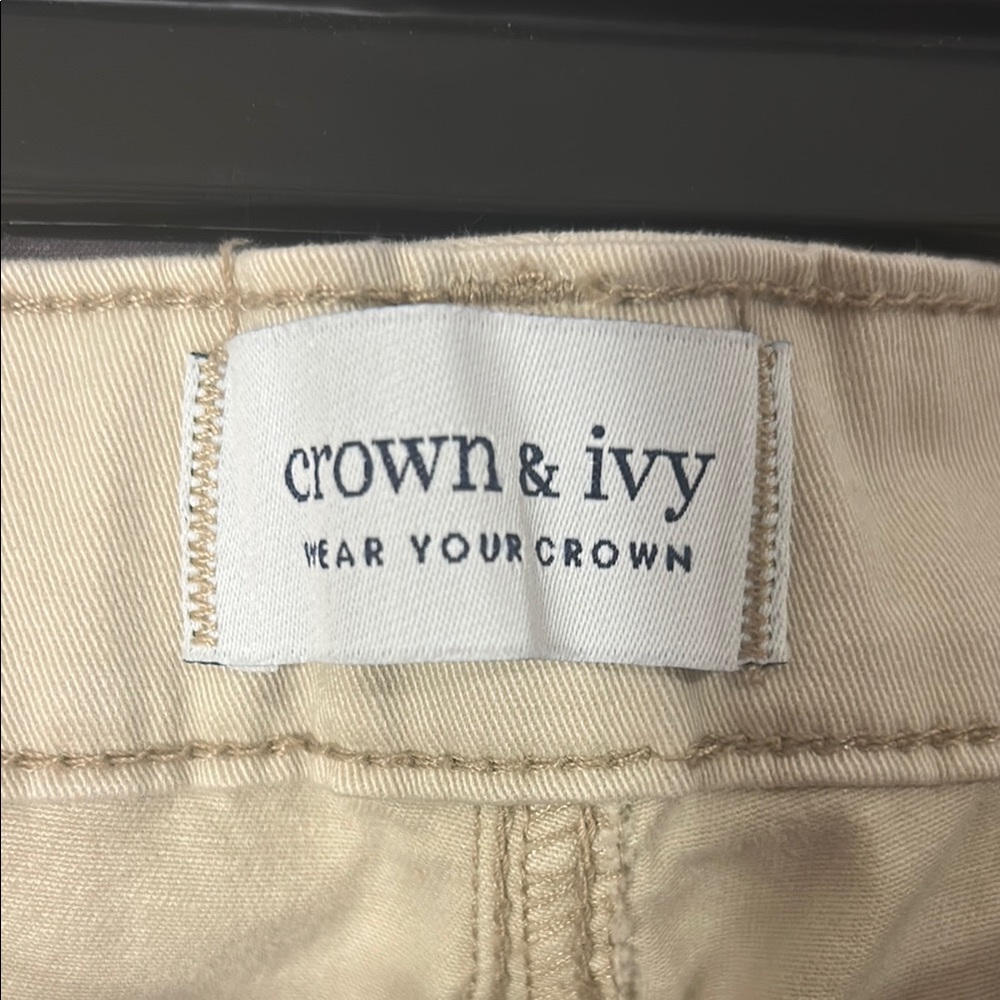 crown & ivy Cream Skinny Jeans - Picture 2 of 7